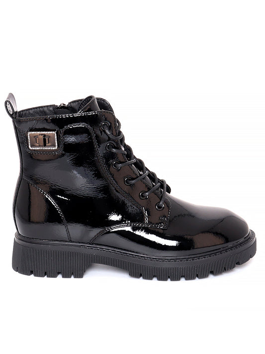BONAVI 32W7-9 Laced Zip Ankle Boots