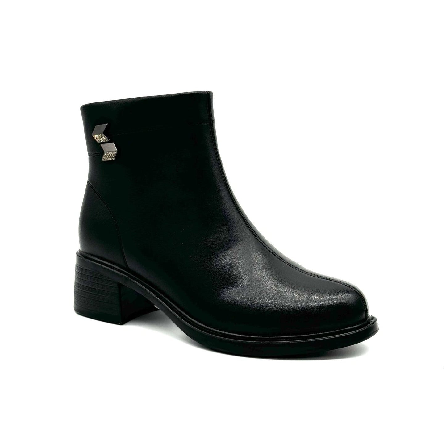 42-DMU4-3 Block Heel Bootie
