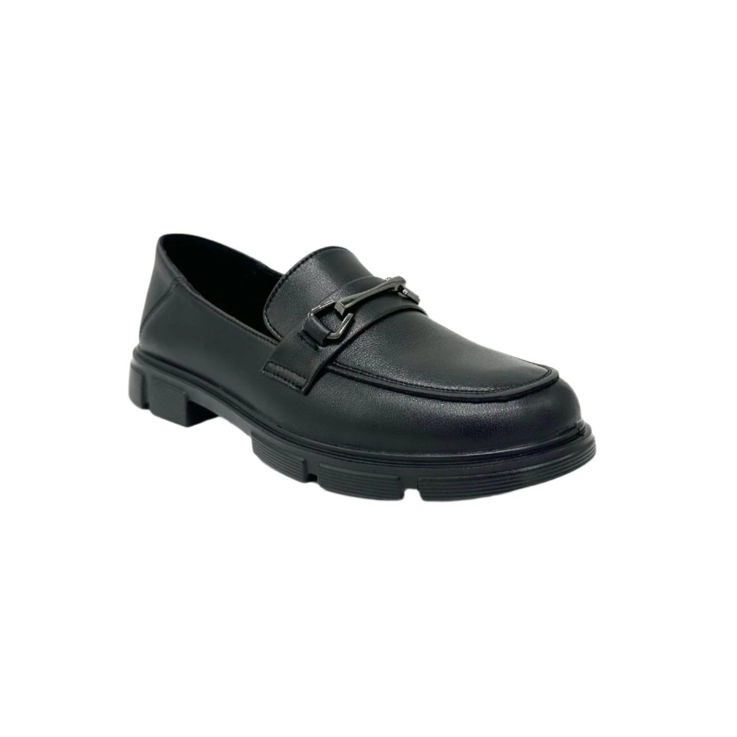 2R4-23 Black Loafer w Buckle