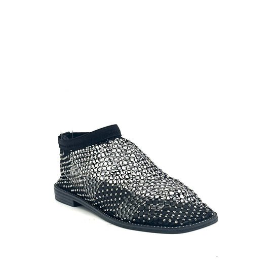 Mastic Soul Sable Rhinestone Mesh Ankle Bootie