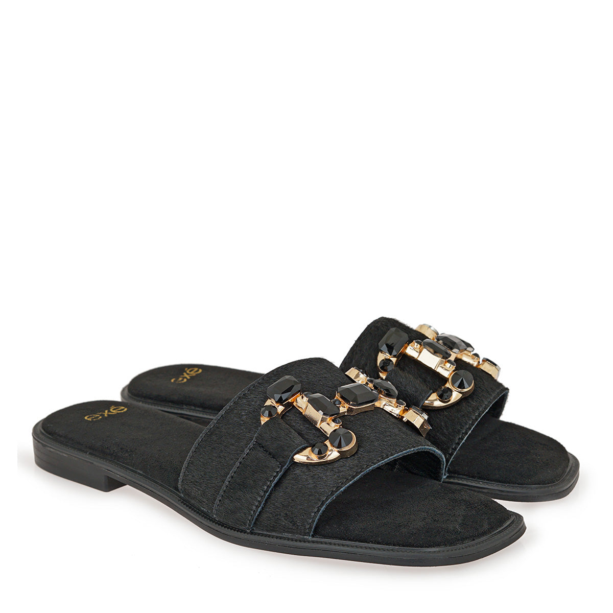 EXE Buckle Slide Sandal