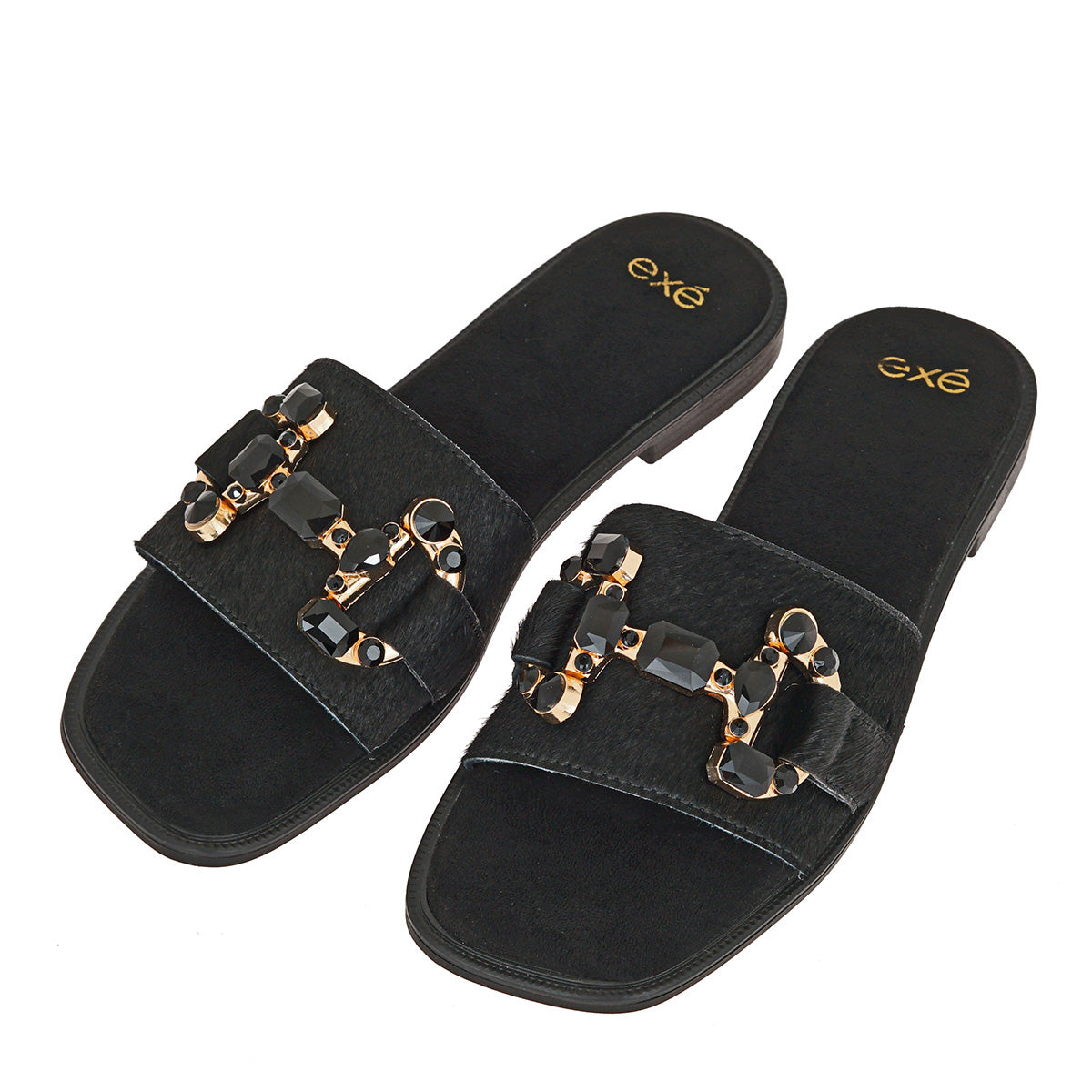 EXE Buckle Slide Sandal