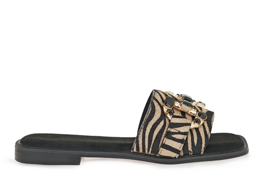 EXE Buckle Slide Sandal