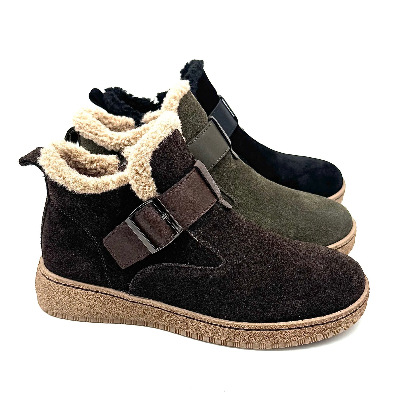 Bonavi 25-ZBE17-5 Women’s Suede Leather Ankle Boots