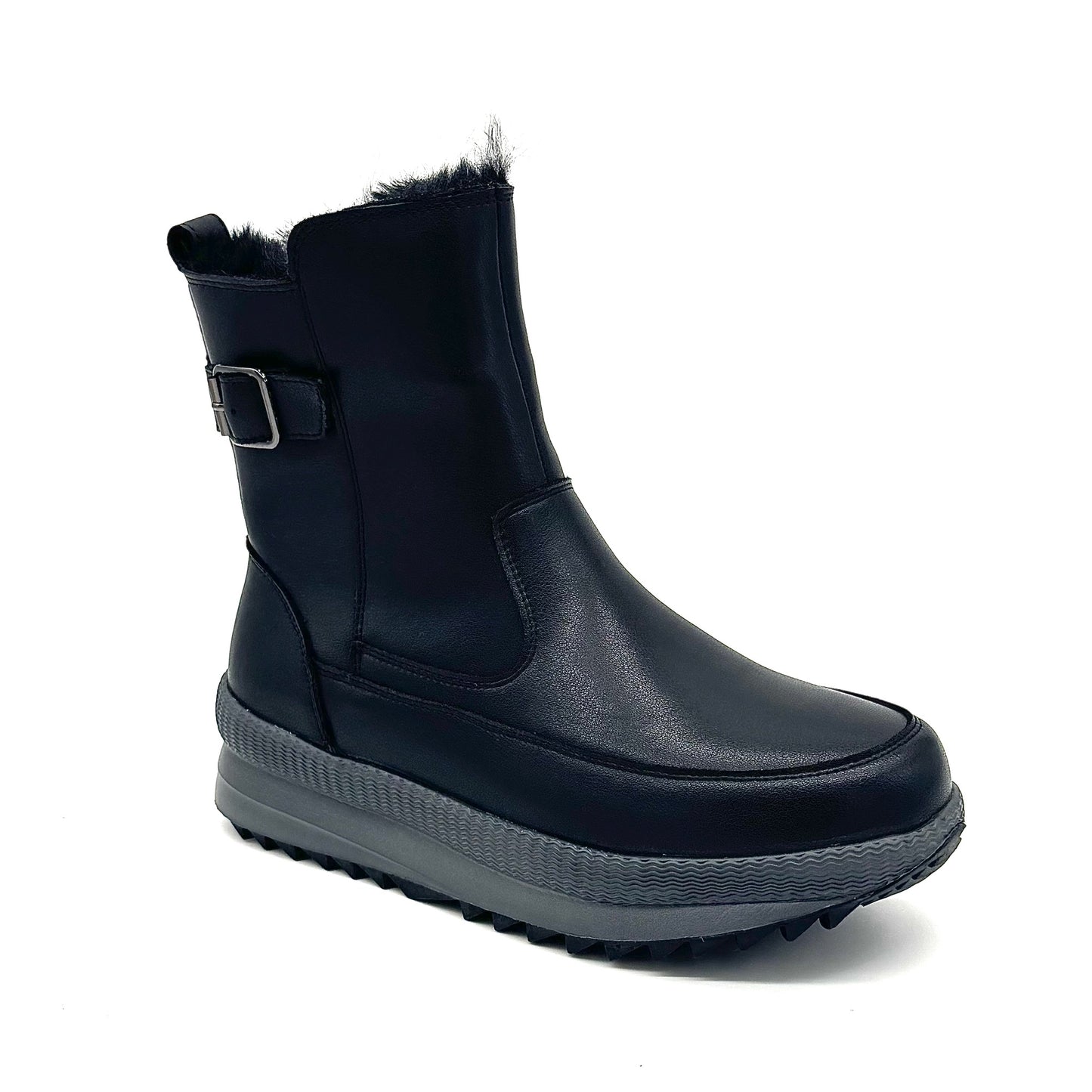 Bonavi 25-ZBU2-4 Leather Fur-Lined Boot