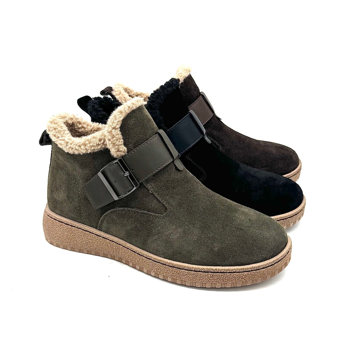 Bonavi 25-ZBE17-5 Women’s Suede Leather Ankle Boots