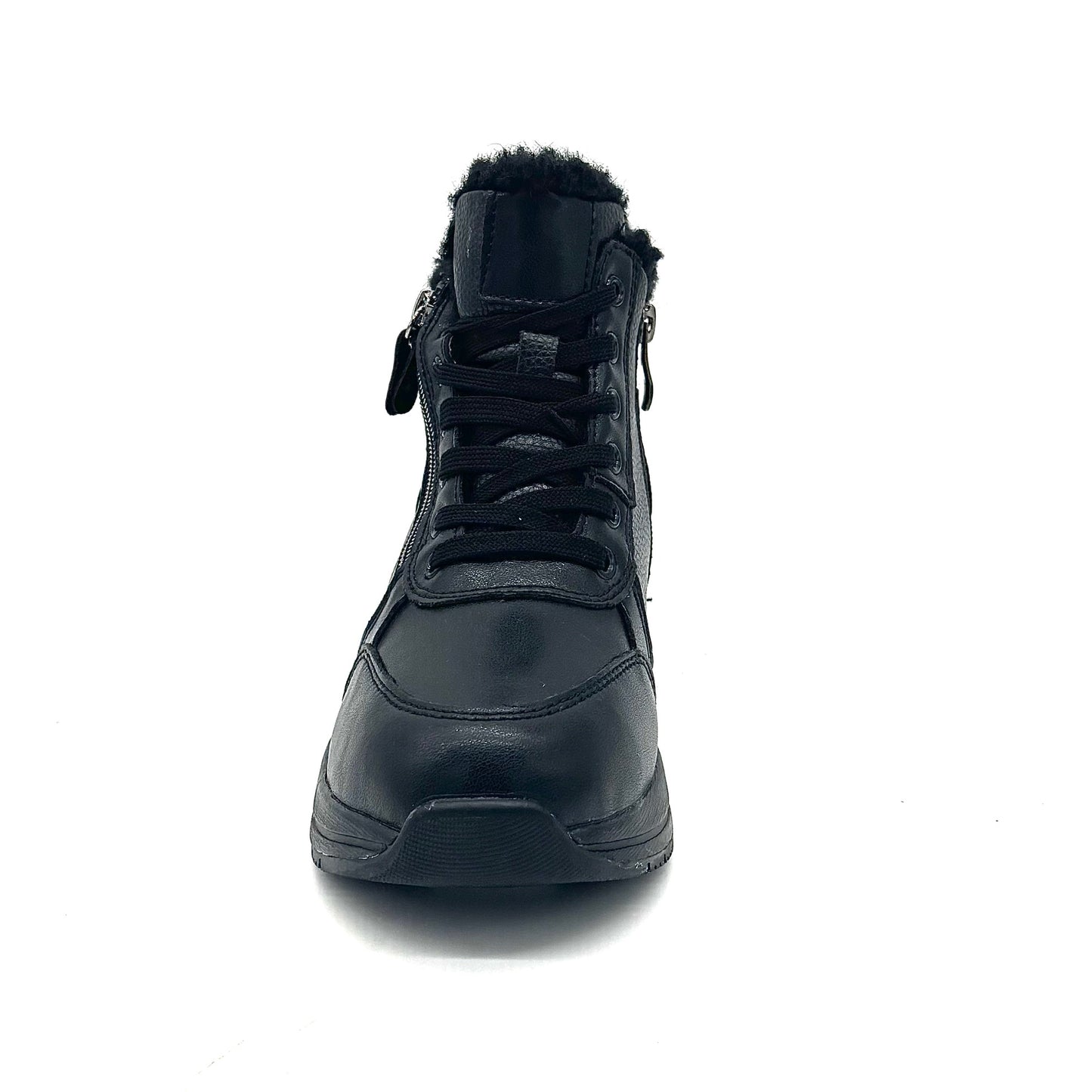 25-ZBY5-6 Black Leather Bootie