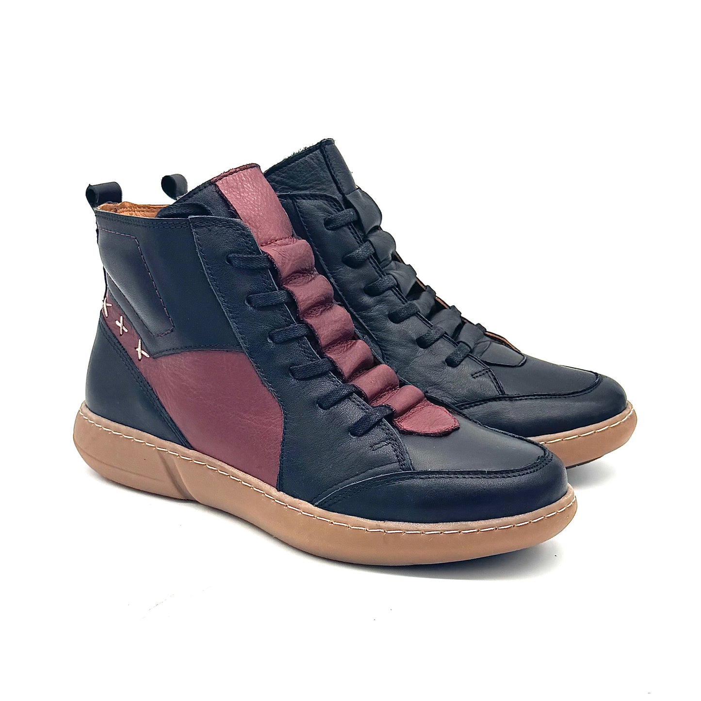 Bonavi 207-10-205 Women’s Leather High-Top Sneakers