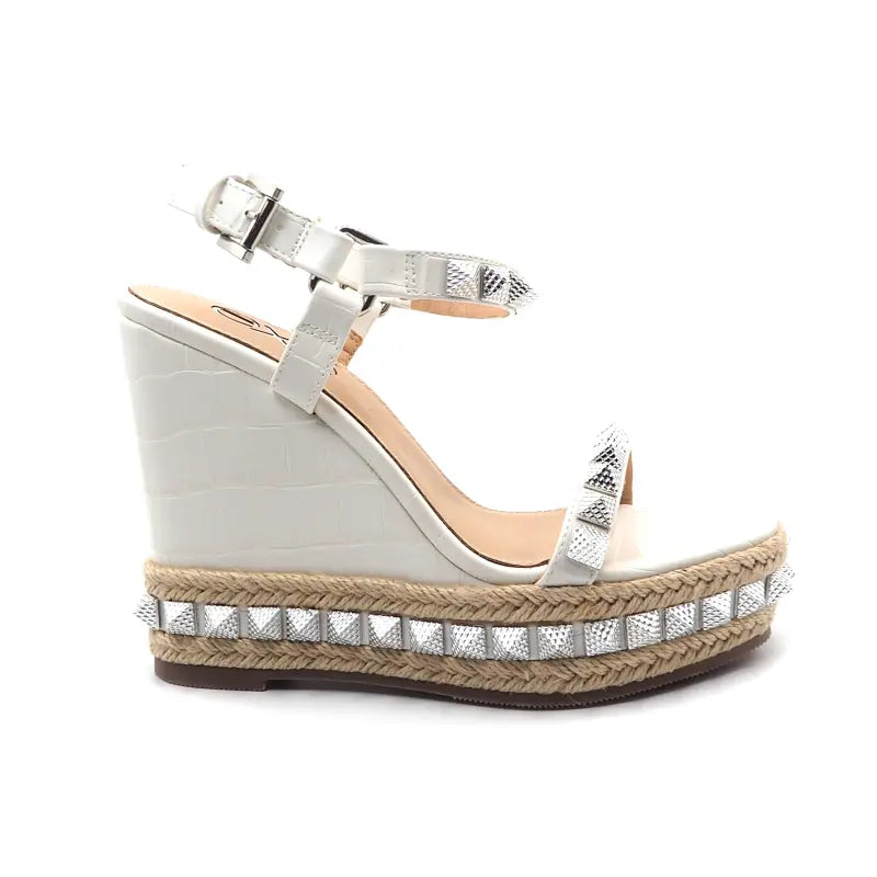 EXE MARGO 022 White Wedge Sandal