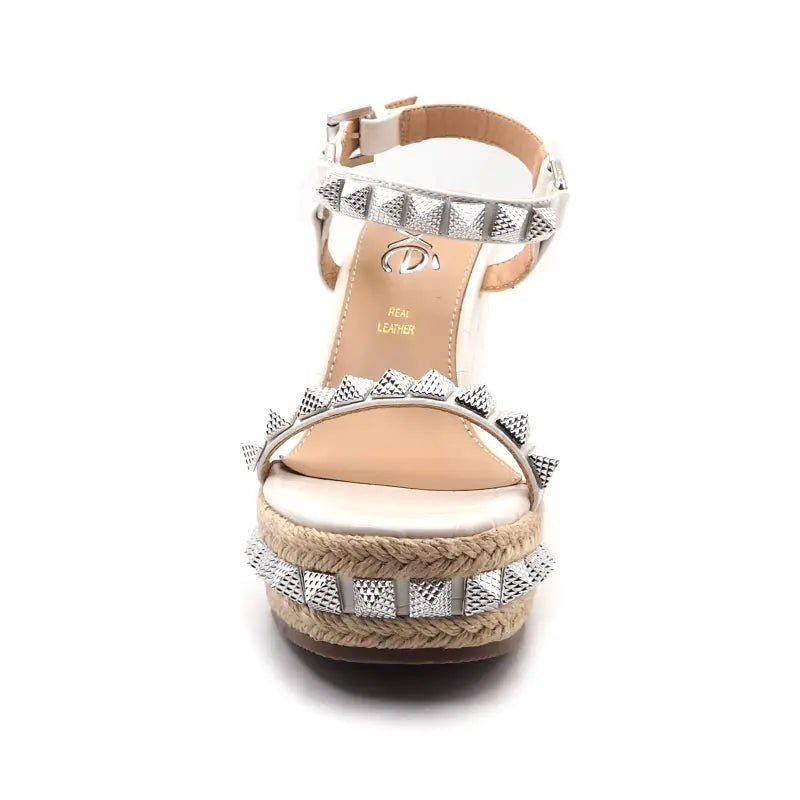 EXE MARGO 022 White Wedge Sandal