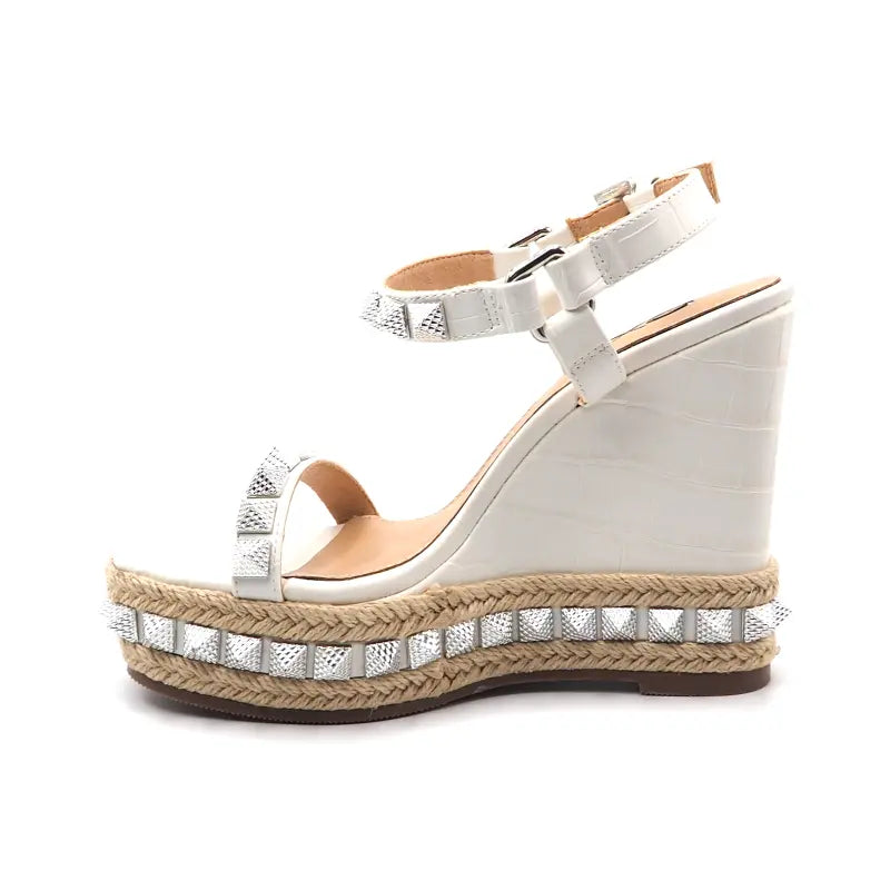 EXE MARGO 022 White Wedge Sandal