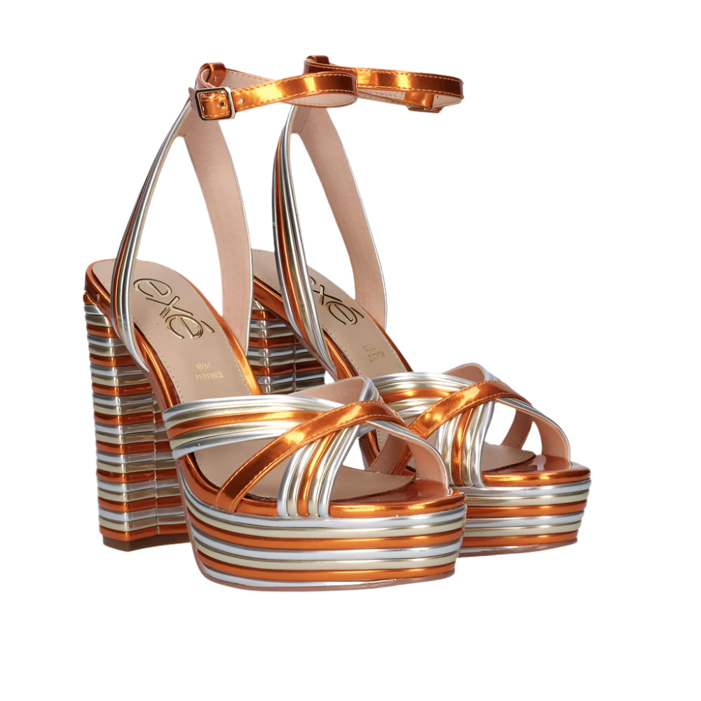 OPHELIA-832 Orange Heel Sandal