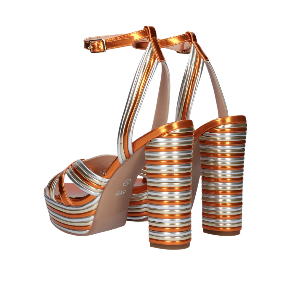 OPHELIA-832 Orange Heel Sandal