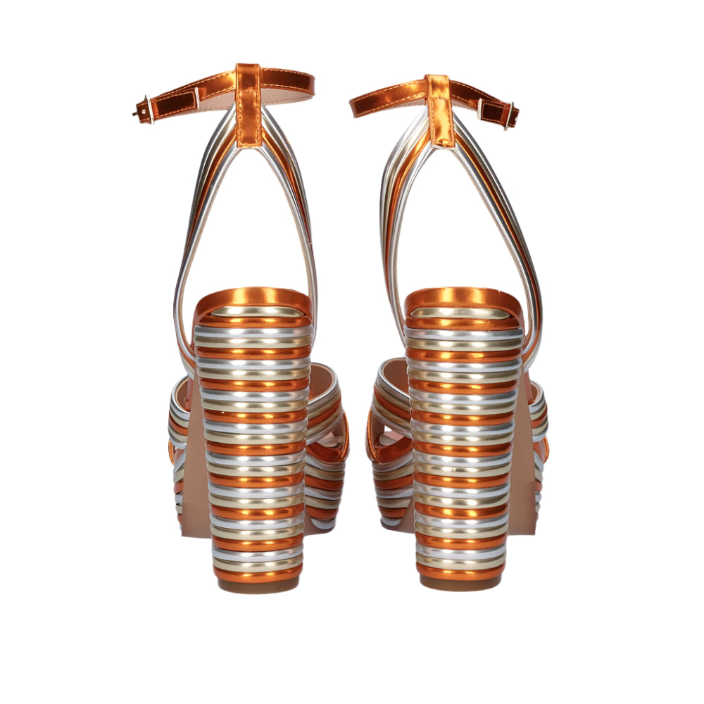 OPHELIA-832 Orange Heel Sandal