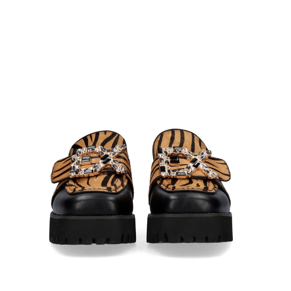 EXE P212-W168T Animal Print Loafer w Lug Sole