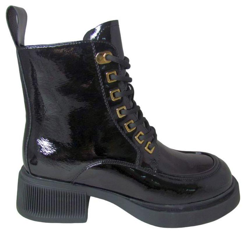 Bonavi Oksana 22w7-9 Combat Patton Leather Bootie