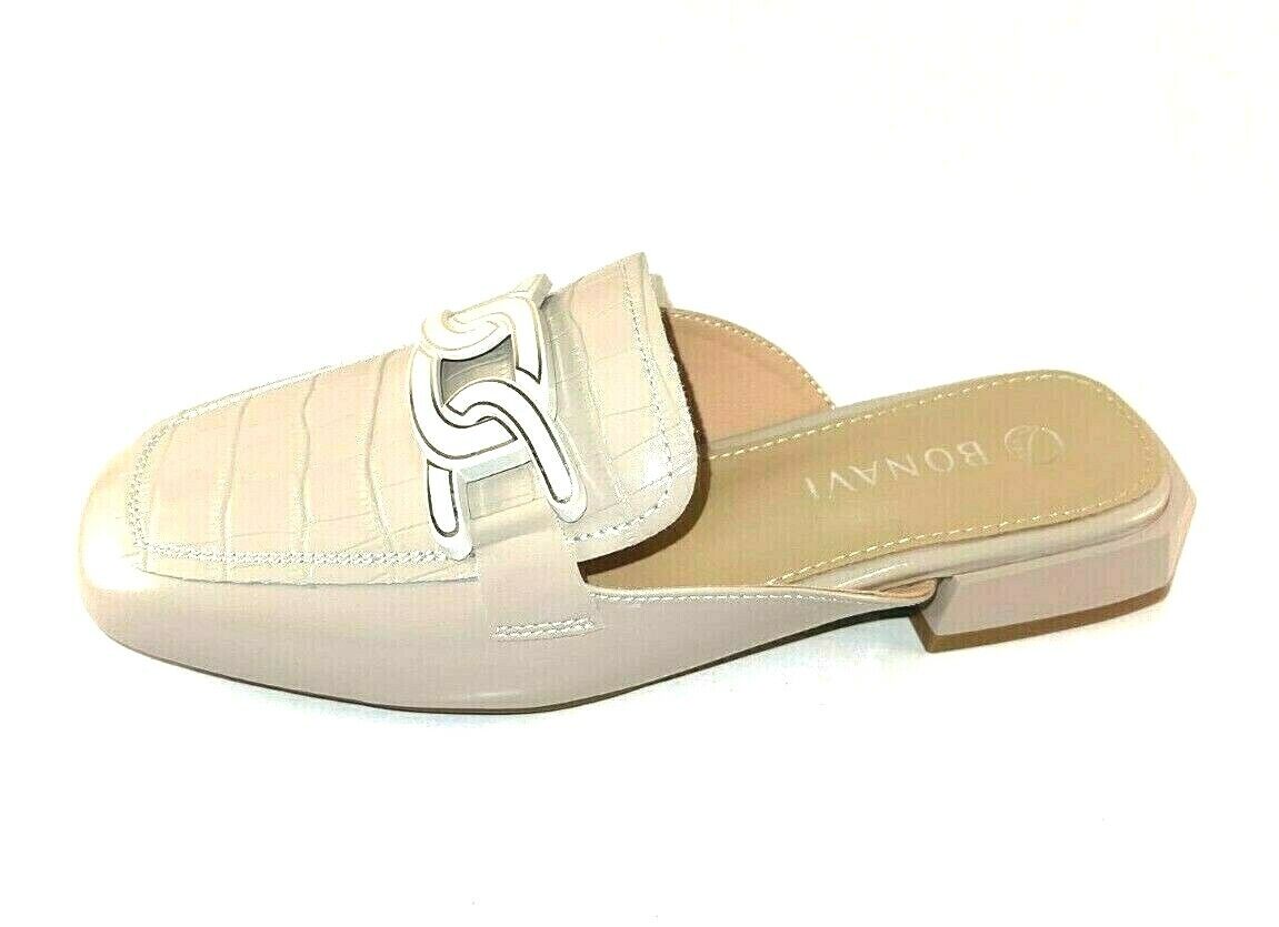 BONAVI 21V17-1 Flat Patent Leather Mule