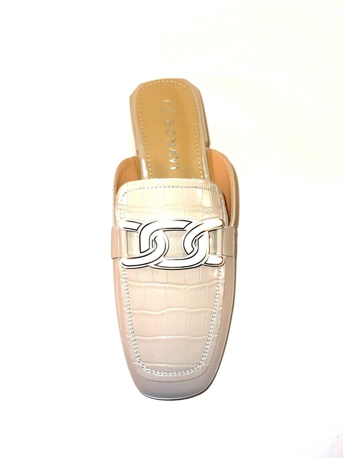 BONAVI 21V17-1 Flat Patent Leather Mule