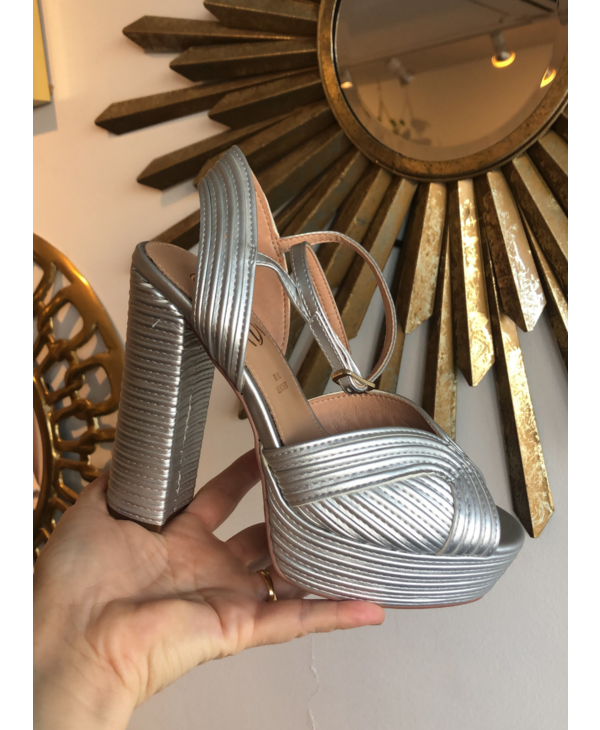 OPHELIA-301 Silver High Heel Sandal