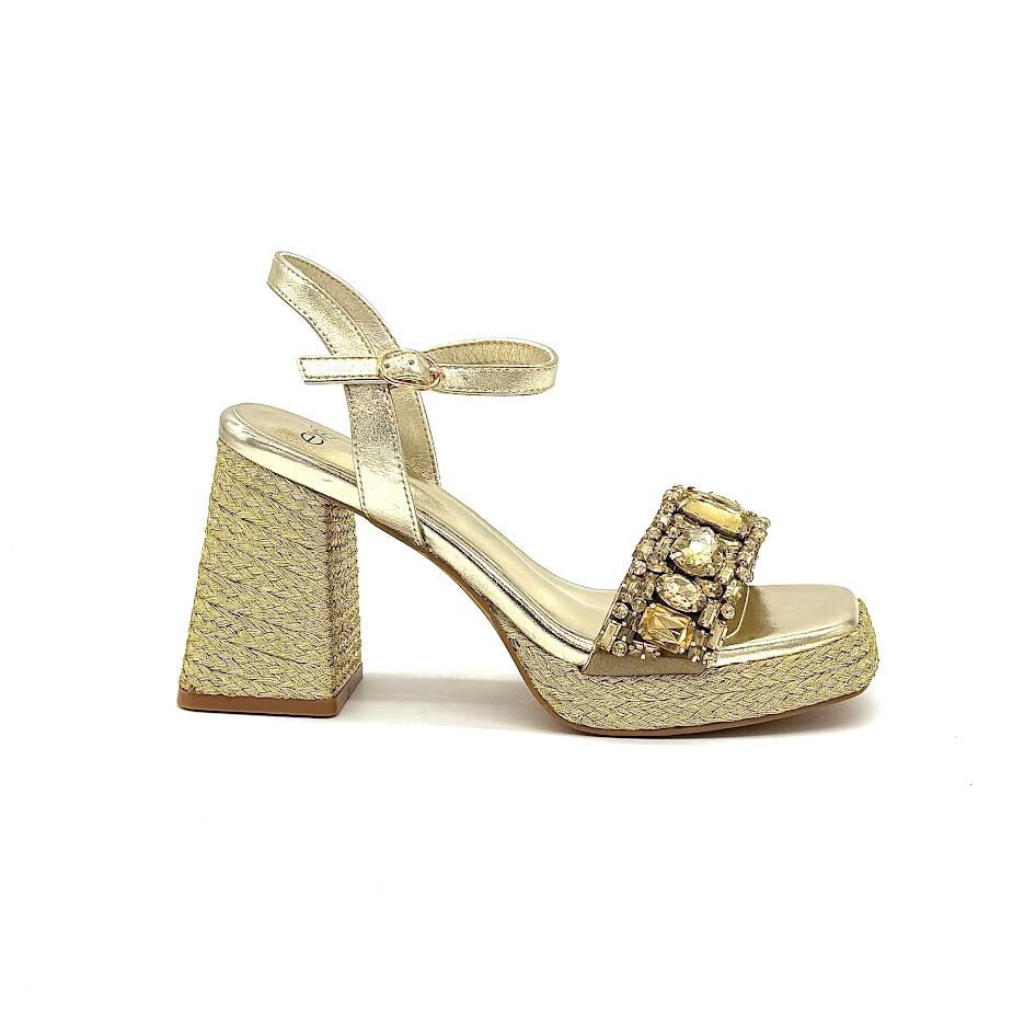 EXE 24017-1 – Gold Embellished Platform Heel