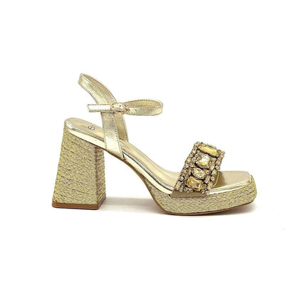 EXE 24017-1 – Gold Embellished Platform Heel