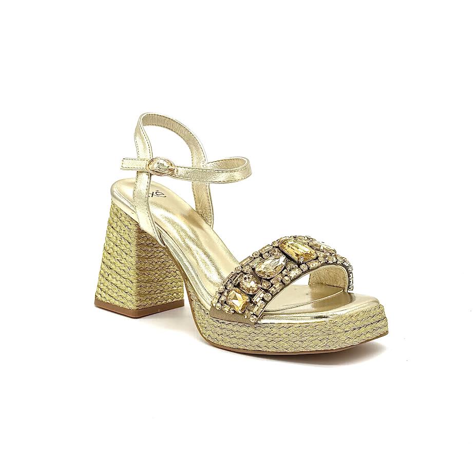 EXE 24017-1 – Gold Embellished Platform Heel