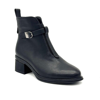 Bonavi 25-DMA16-15 – Black Modern Buckle Ankle Boot