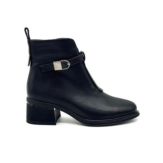 Bonavi 25-DMA16-15 – Black Modern Buckle Ankle Boot