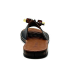 BONAVI Flora black leather slide sandals for women with flexible rubber sole