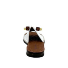 BONAVI Flora white leather slide sandals for women with flexible rubber sole