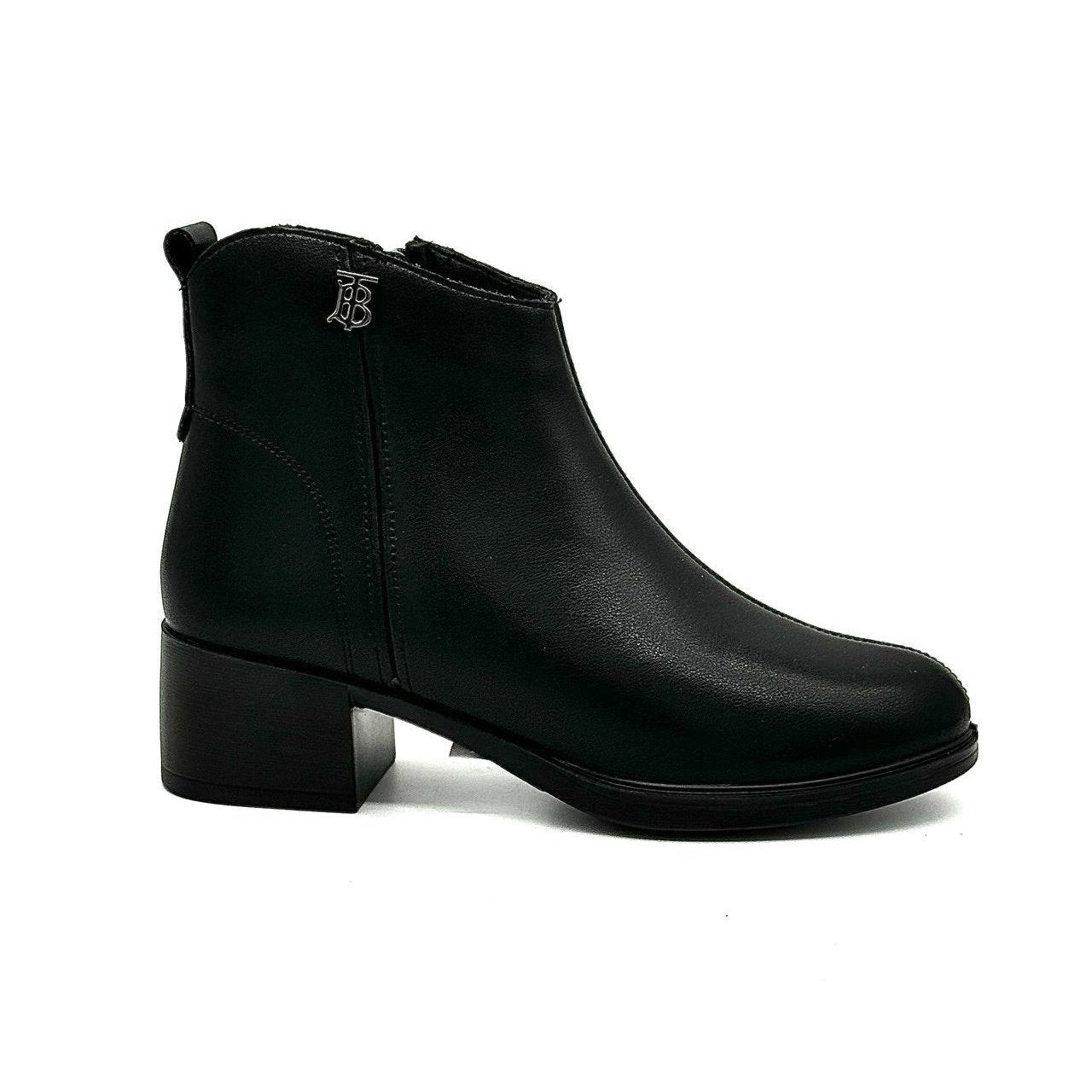 21R3-12 Block Heel Ankle Boots