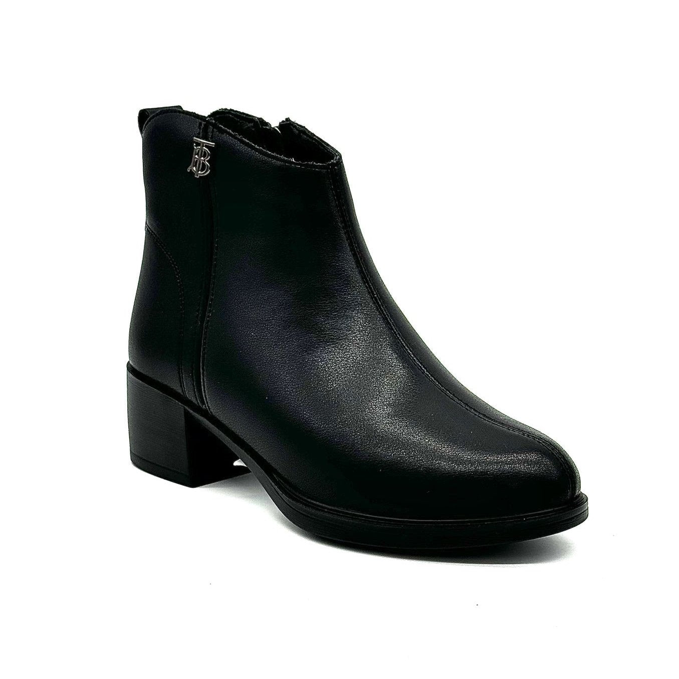 21R3-12 Block Heel Ankle Boots