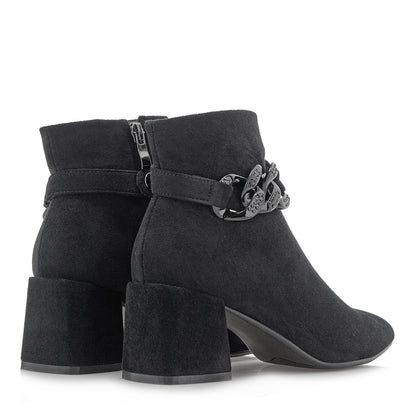 EXE M4943-C6866 Block Heeled Ankle Boots w Strap