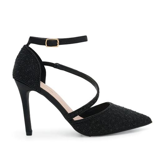 DE BLOSSOM REESE ANKLE STRAP POINTED TOE HEEL