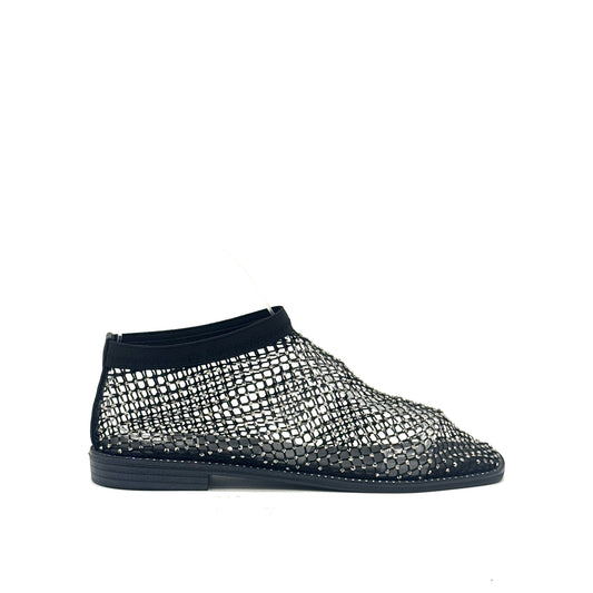 Mastic Soul Sable Rhinestone Mesh Ankle Bootie