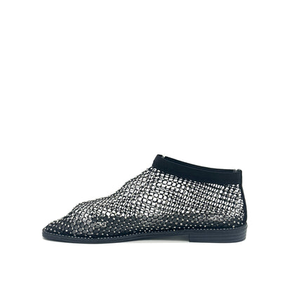 Mastic Soul Sable Rhinestone Mesh Ankle Bootie
