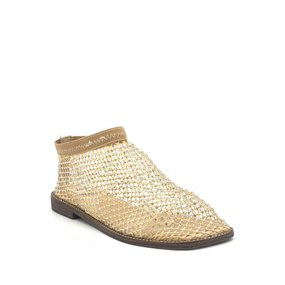 Mastic Soul Sable Rhinestone Mesh Ankle Bootie
