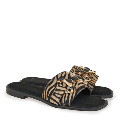 EXE Buckle Slide Sandal