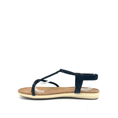 Mastic Soul Viva Rhinestone Strappy Flat Sandal
