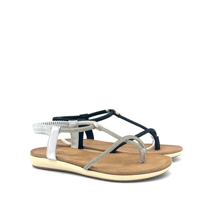 Mastic Soul Viva Rhinestone Strappy Flat Sandal