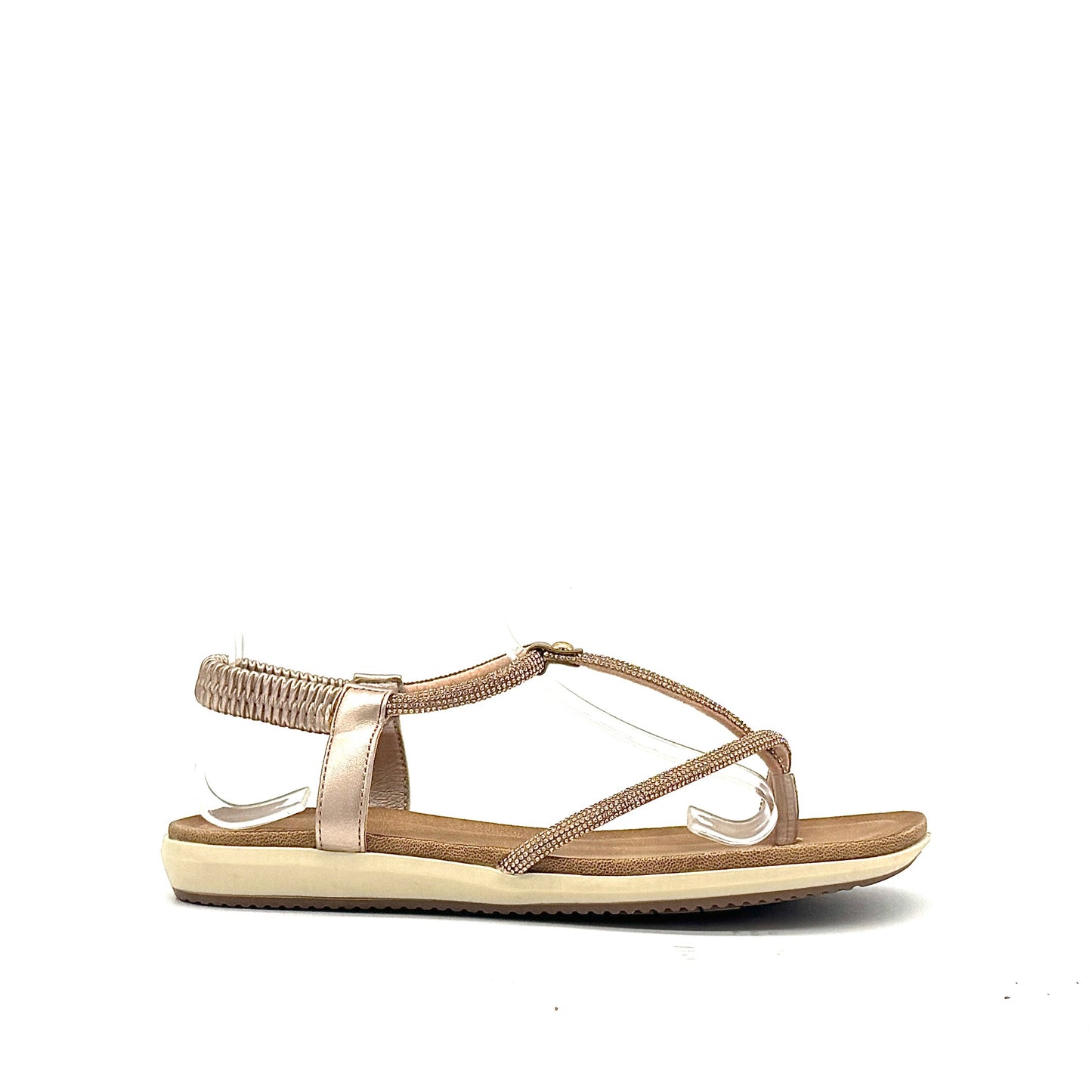 Mastic Soul Viva Rhinestone Strappy Flat Sandal