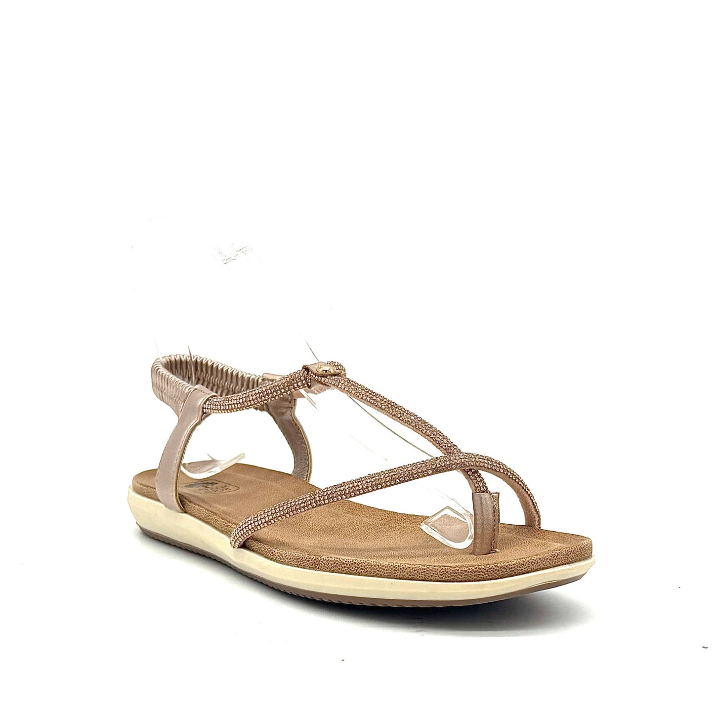 Mastic Soul Viva Rhinestone Strappy Flat Sandal