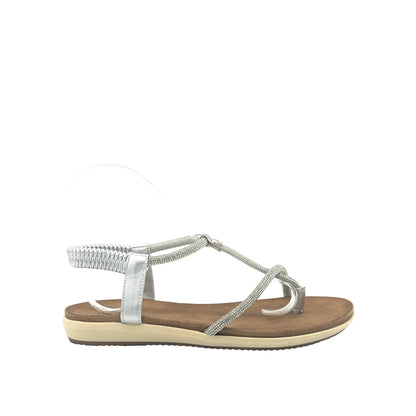 Mastic Soul Viva Rhinestone Strappy Flat Sandal