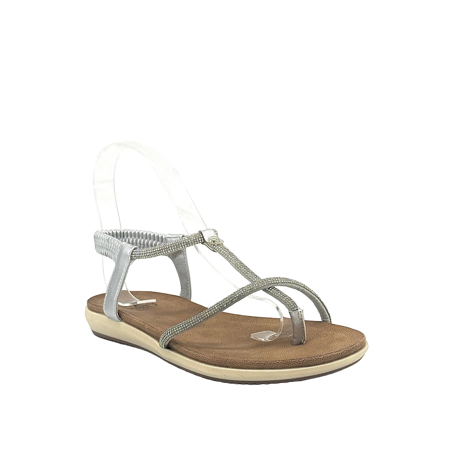 Mastic Soul Viva Rhinestone Strappy Flat Sandal