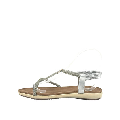 Mastic Soul Viva Rhinestone Strappy Flat Sandal