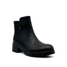 Bonavi 32R9-9 black leather ankle boot, three-quarter view