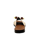 BONAVI Flora beige leather slide sandals for women with flexible rubber sole