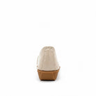 BONAVI Jasmine genuine leather almond toe flat in taupe with high-shine patent finish and low wedge heel