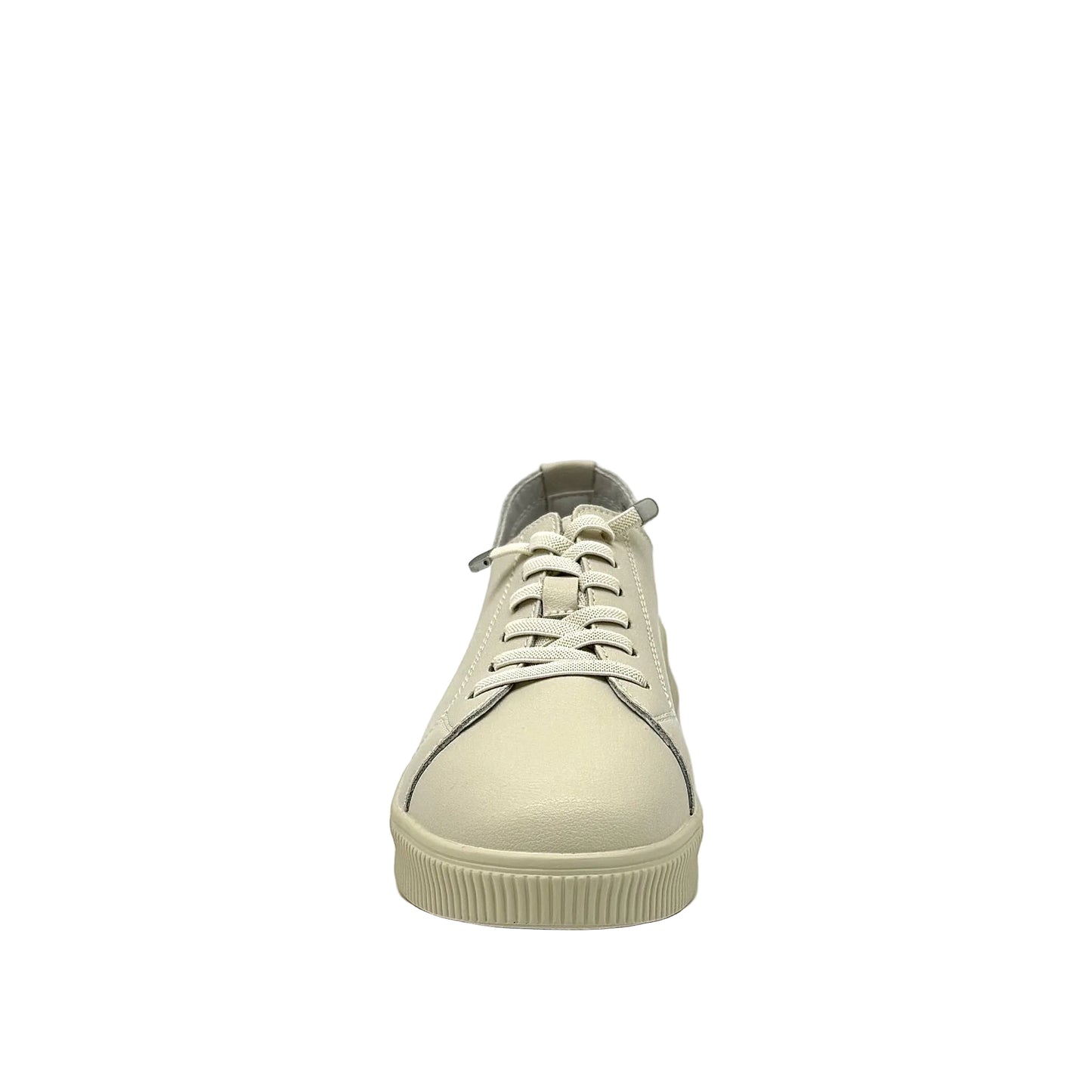 BONAVI Katie beige leather sneakers for women with minimalist design and lightweight sole