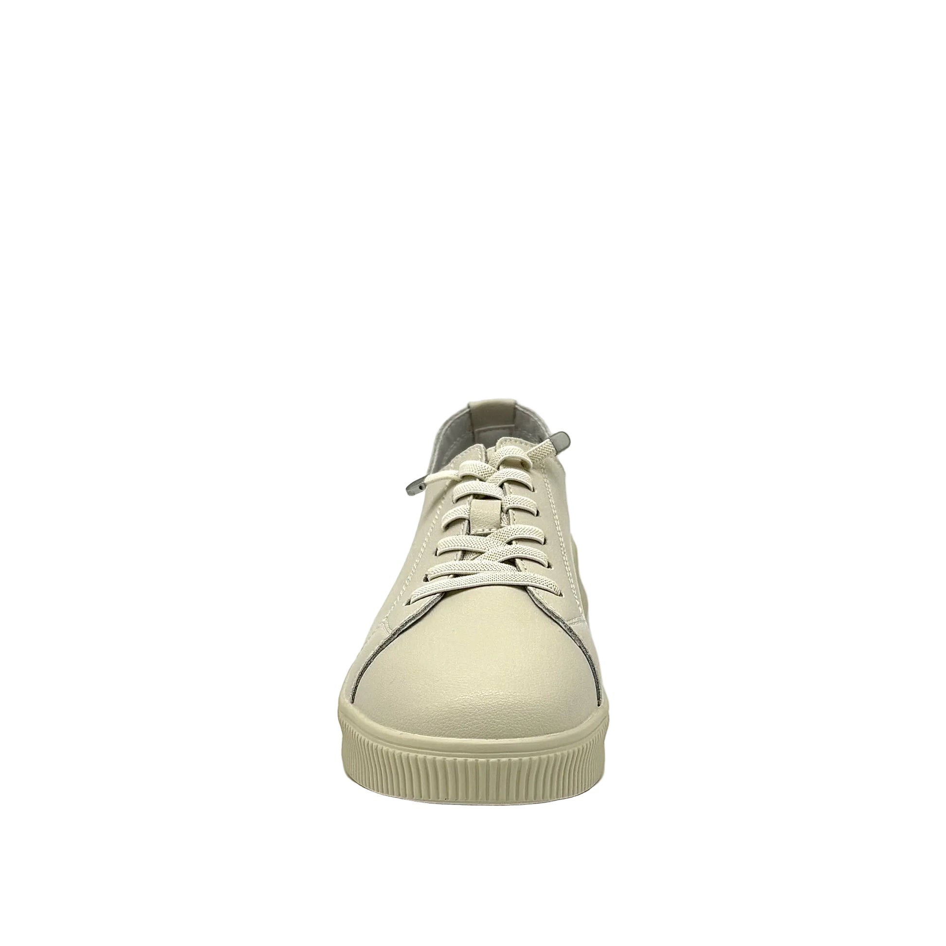 BONAVI Katie beige leather sneakers for women with minimalist design and lightweight sole